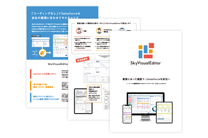 Salesforceをもっと使いやすくする『SkyVisualEditor』のパンフレット