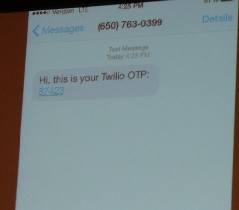 Twilio_OTP受信