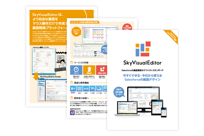 Salesforceをもっと使いやすくする『SkyVisualEditor』のパンフレット