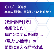 ～そのデータ連携、本当に経営に貢献していますか？～ 【会計診断付き】複雑化した基幹システムを刷新し『見たい数字』を武器に変える経営改革