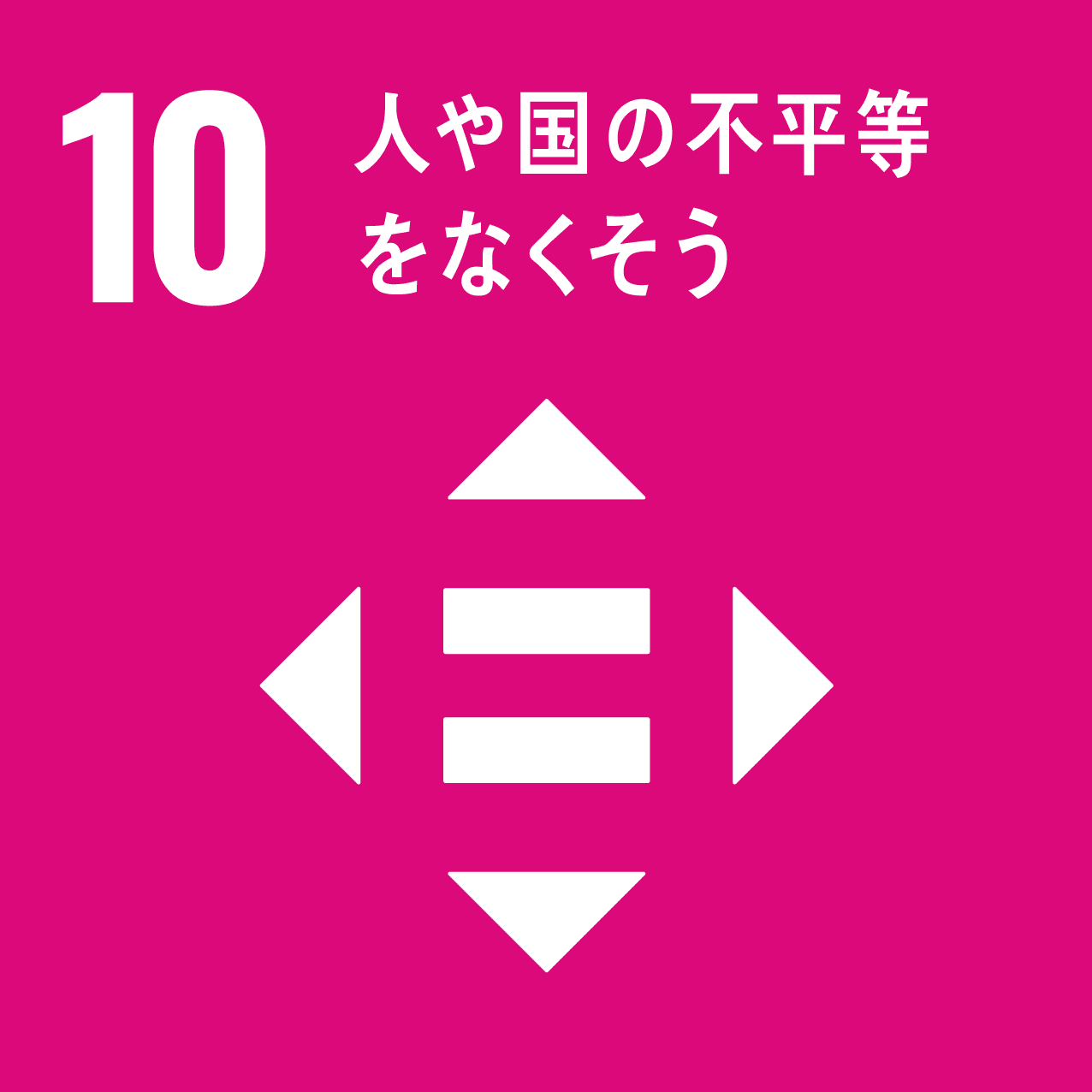 図：10 人や国の不平等をなくそう