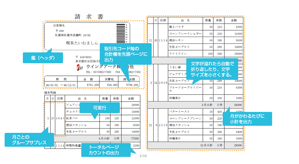 高機能デザイナで簡単帳票設計